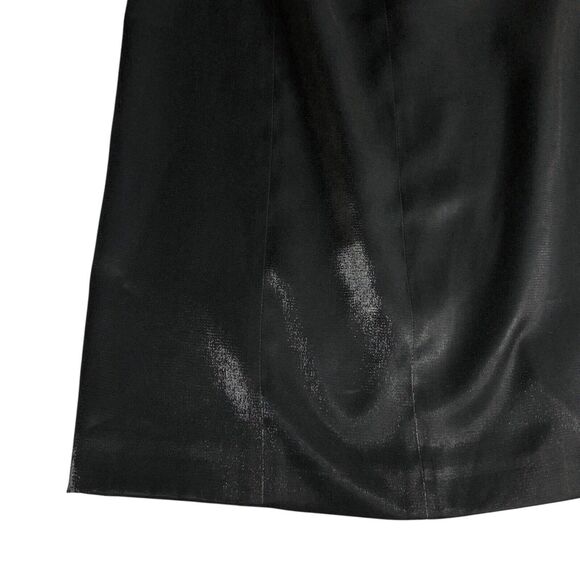 Vintage Harve Benard Skirt Womens 8 Black Shimmer Maxi Chiffon Gothic Witch 90s - Picture 2 of 16